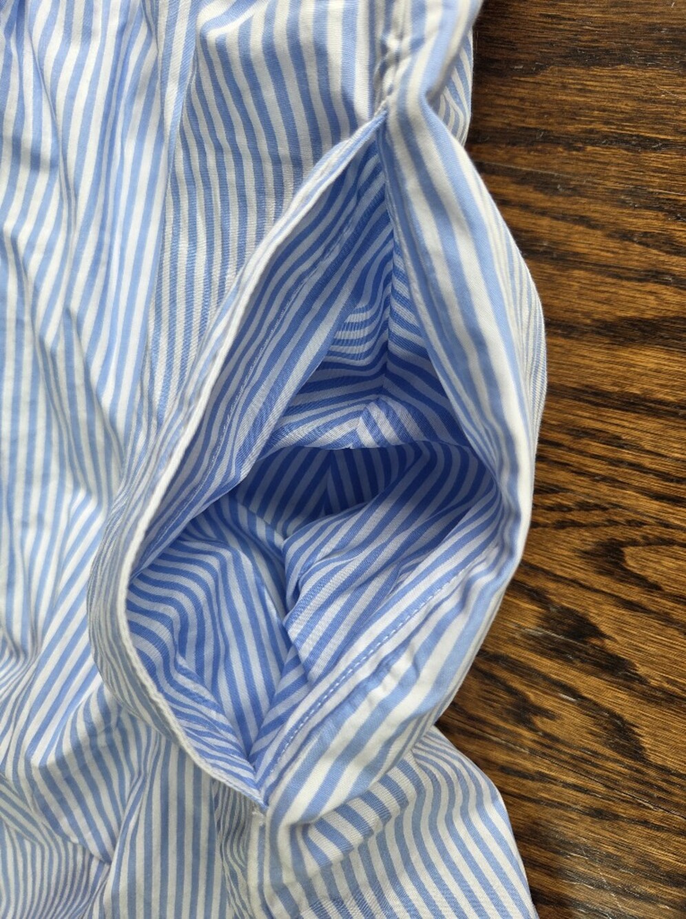 J. Crew Blue and White Striped Smocked Summer Cotton Dress - Picture 9 of 10